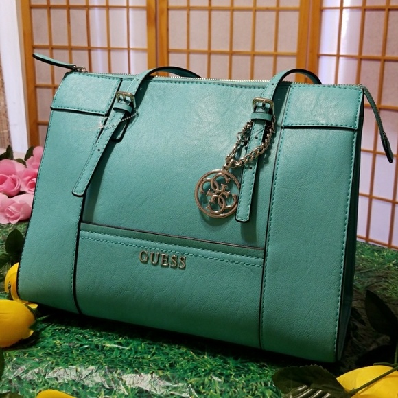 Guess Handbags - RARE TURQQUOISE COLOR-GUESS SATCHEL BAG